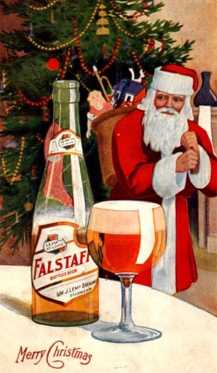 Advert Falstaff Beer Santa Claus