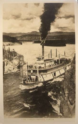 Canada Yukon Steamboat Rapids RPPC