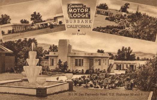 Roadside Advert Motor Lodge Burbank CALIFORNIA