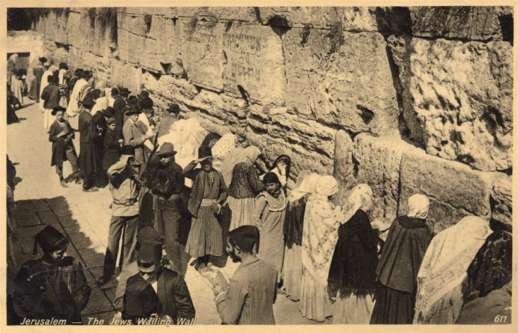 Jerusalem Jews at the Wailing Wall