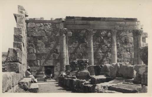 Palestine Synagogue Remaining Wall RPPC