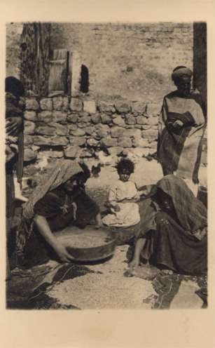 Palestine Israel Grains Sifting Women RPPC