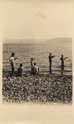 Palestine Israel Fishing with Net RPPC