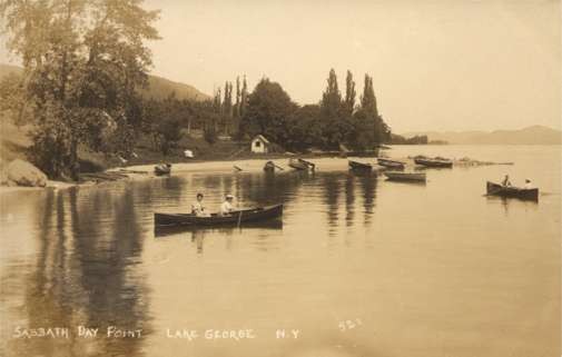 NEW YORK Lake George Sabbath Day Point RPPC