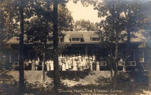 WISCONSIN Lake Geneva Camp Dining Hall Group RPPC