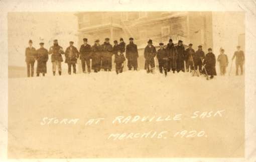 Canada Radiville Winter Storm Real Photo