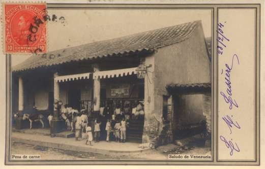 Venezuela Storefront Butcher Real Photo