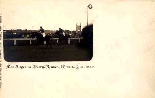 Horse Racers Derby Vienna 1900 RPPC Sports