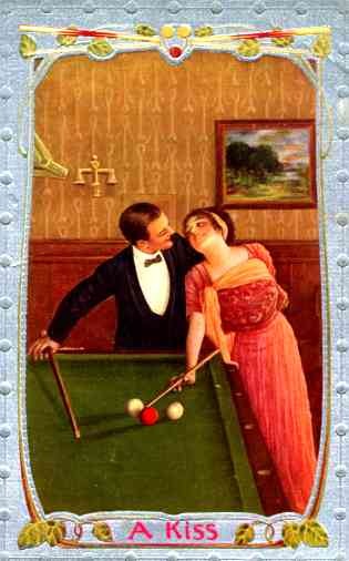 Billiard Lady in Love Billiards Table Sports