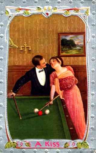 Billiards Lady in Love with Player Sports