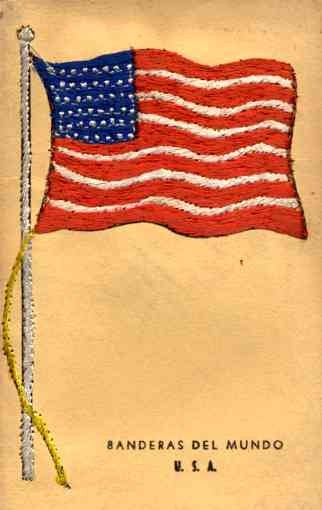 Embroidered Silk U.S. Flag Patriotic