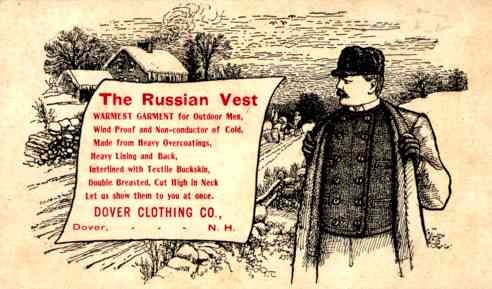 NEW HAMPSHIRE Advert Russian Vest