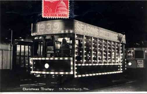 FLORIDA St. Petersburg Christmas Trolley RP