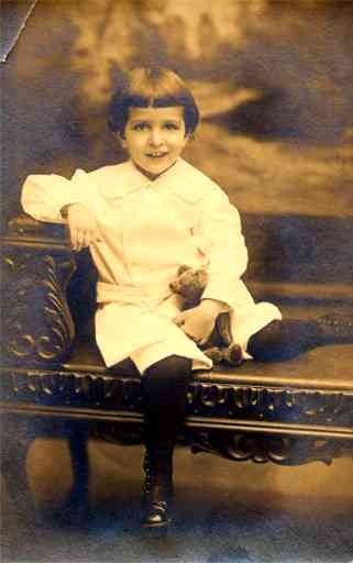 Girl Holding Teddy Bear Real Photo