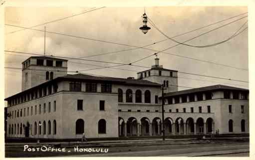 Hawaii Honolulu Post Office RPPC