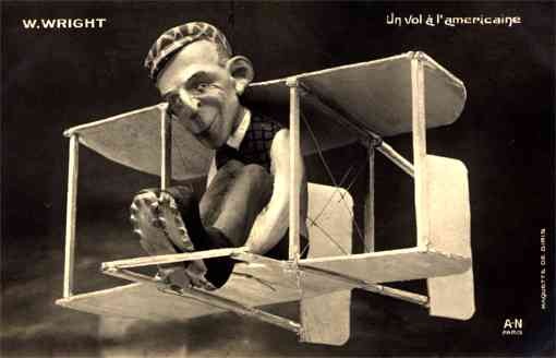 Pilot Wright in the Biplane RP