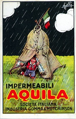 Italian Rain Coat Advertisement