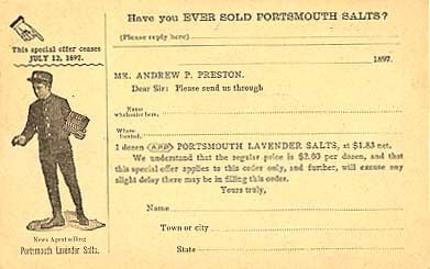 Portsmoth Salts 1897 Advertising