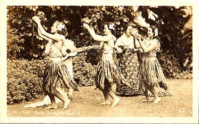 Hawaii Hula Dancers Real Photo #3