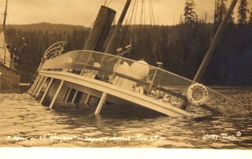 Shipwreck in Narrows Real Photo