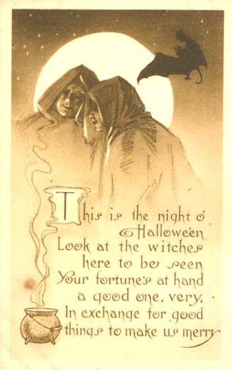 Witches Bat Moon Halloween