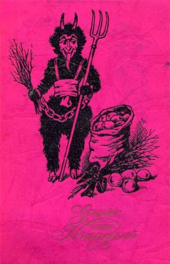 Krampus with Sack of Apples