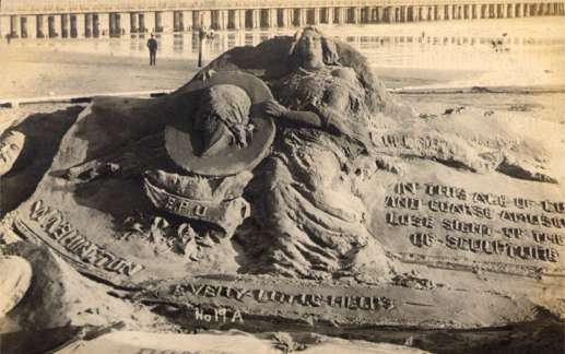 Sand Sculpture Woman With Profile Washington RP