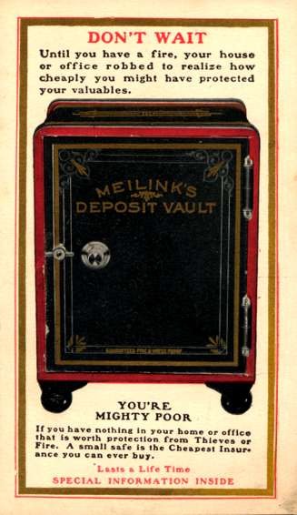 Advert Deposit Vault Novelty