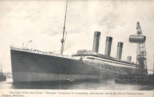 Ocean Liner Olympic in Process of Completion