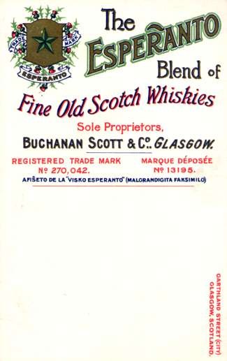 Advertising Scotch Whiskey Esperanto