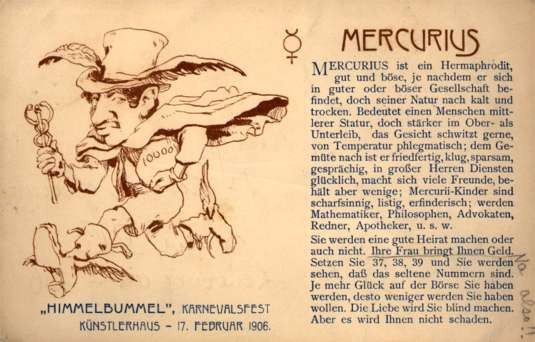 Mercury as Fleet Jew with Money Zodiac