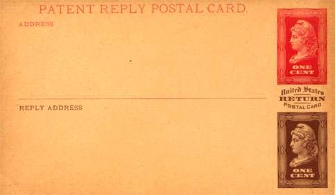 Patent Reply Postal Card Pioneer