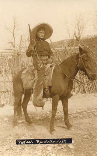 Mexican Revolutionist on Horse Real Photo