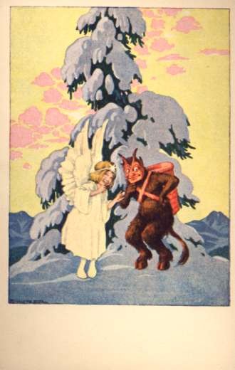 Angel Krampus by Evergreen in Snow