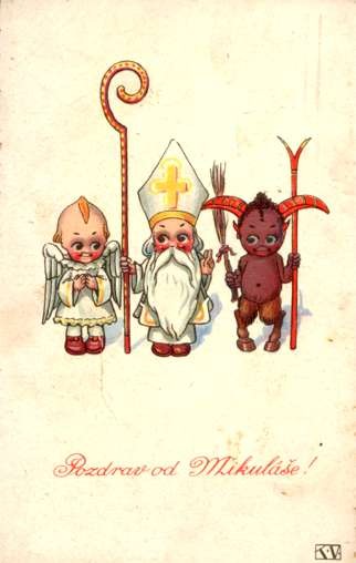 Children St. Nicholas Black Krampus Angel