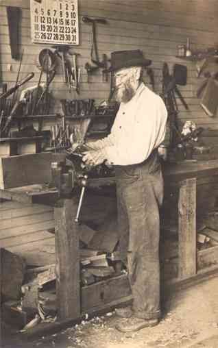 Carpenter's Workshop Real Photo