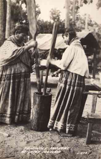 Seminole Indian Women at Work RP