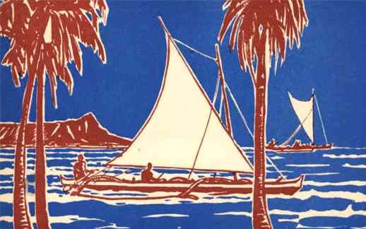 Hawaii Sailing Canoe Longboat Poem