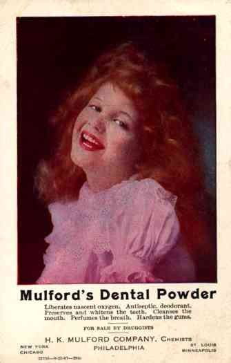 Smiling Girl Advert Dental Powder
