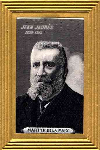 Woven Silk Jaures Socialist Leader Portrait