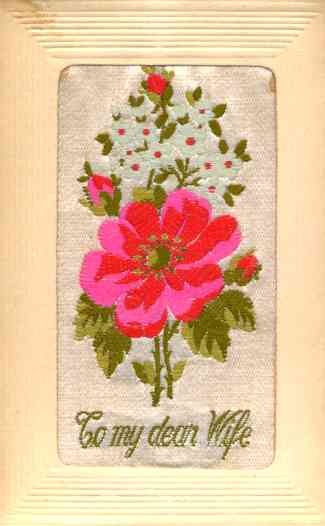 Flower Rose to Wife Woven Silk