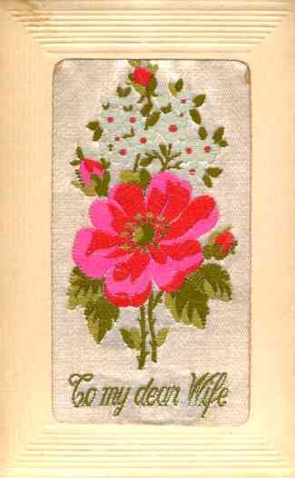 Flower Rose to Wife Woven Silk