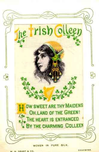 Irish Maiden Poem Woven Silk