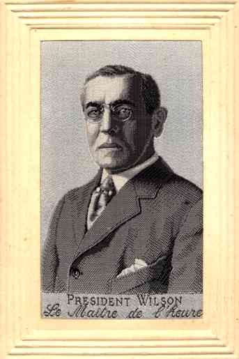 Portrait of President Wilson Woven Silk