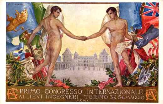 Male Nudes Shaking Hands Congress Torino