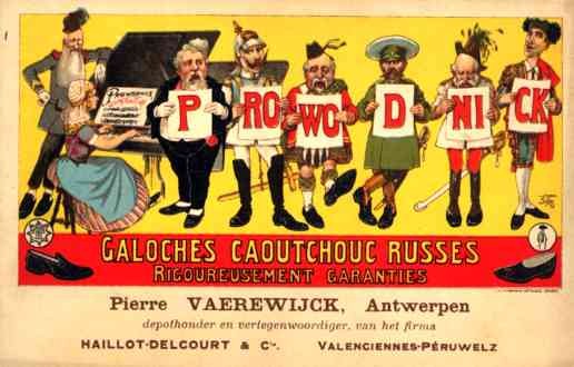 Kaiser Wilhelm Dutch Playing Piano Advert Galoshes