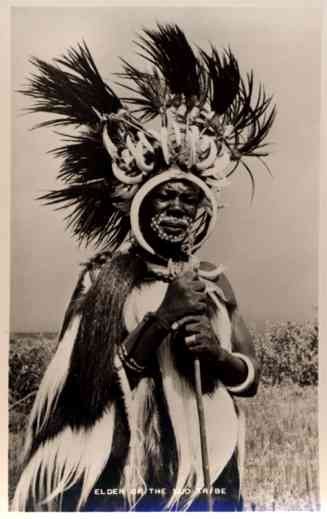 Africa Kenya Black Elder of Luo Tribe Real Photo