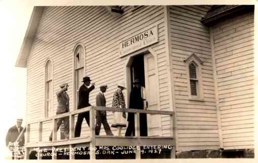 President Coolidge Entering Chuch RP