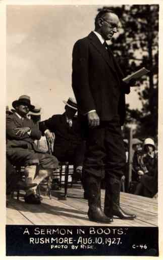President Coolidge Reading Sermon RP