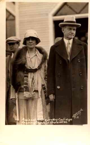 President Coolidge Leaving Church RP